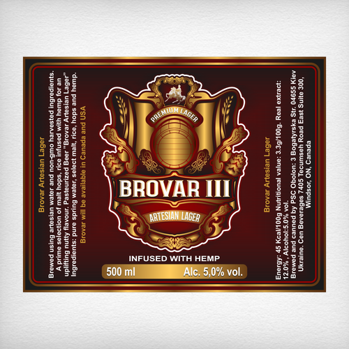 A Can of Beer infused with goodness needs a label Design by DataDesign99d