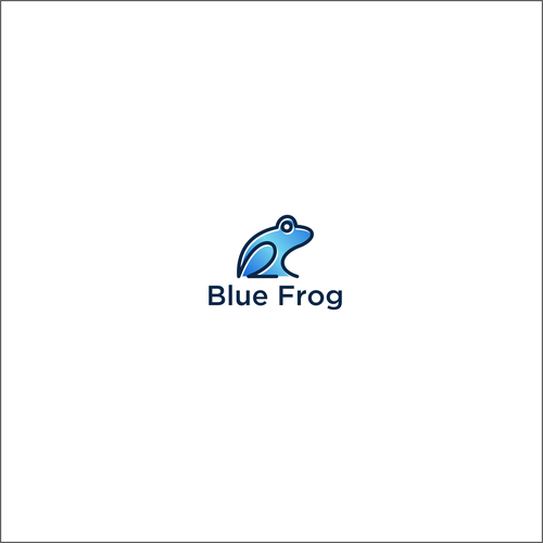 Blue Frog Logo Design by Gaga1984