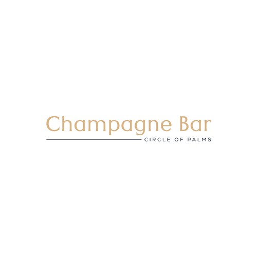 Luxury and modern Champagne Bar logo Design by subahman