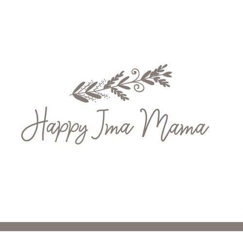 HAPPY ima MAMA - Show me your creativity! Love clever/unique lettering and fun logo with clean silhouette. Design by Pixiesplat