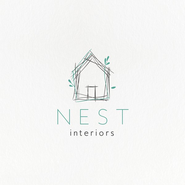 Hand-drawn minimal logo for an interior design company