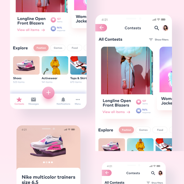 Design by Reinhardt Keith titled "App Design for an eCommerce Brand"