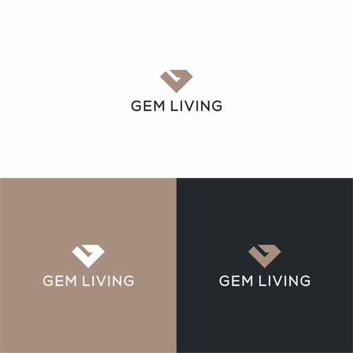 Geometrical, minimalist, modern brand design for Gem Living Design by G A D U H_A R T