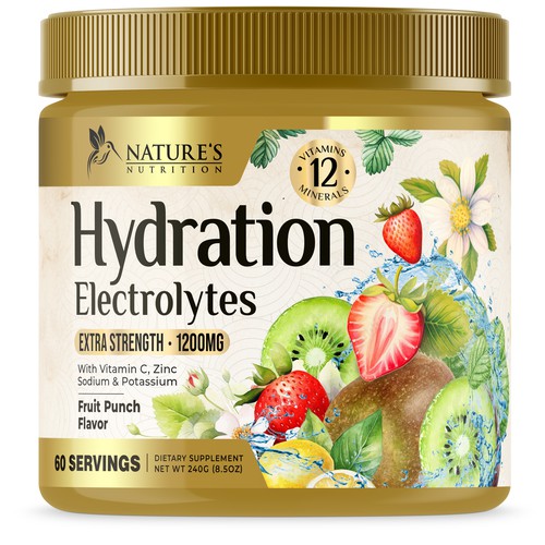Hydration Electrolytes Design Needed for Nature's Nutrition Design by UnderTheSea™
