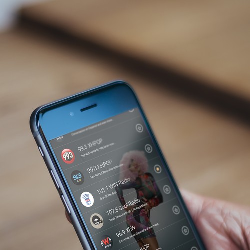 Re-Imagine Broadcast Radio - Android app re-design. Design by Blackandshadow