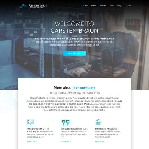 Proposta di design per un contest della categoria Design di sito web realizzata da Apollo.in ✌