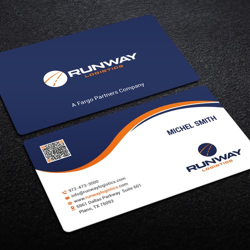 Runway Logistics Business Card Design by Ellestudio™