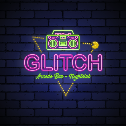 The Glitch Bar + Arcade Logo Design - 48hourslogo