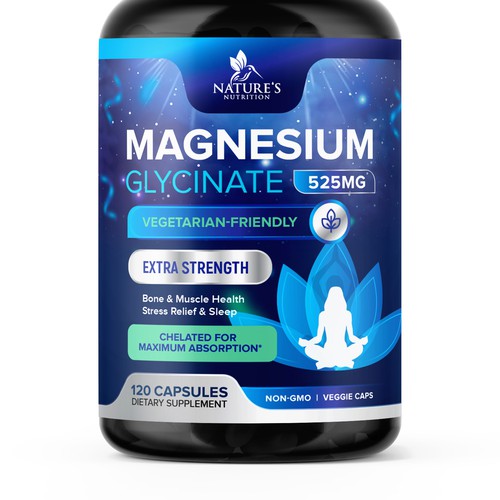 Natural Magnesium Glycinate Design needed for Nature's Nutrition Design by TUNSAY