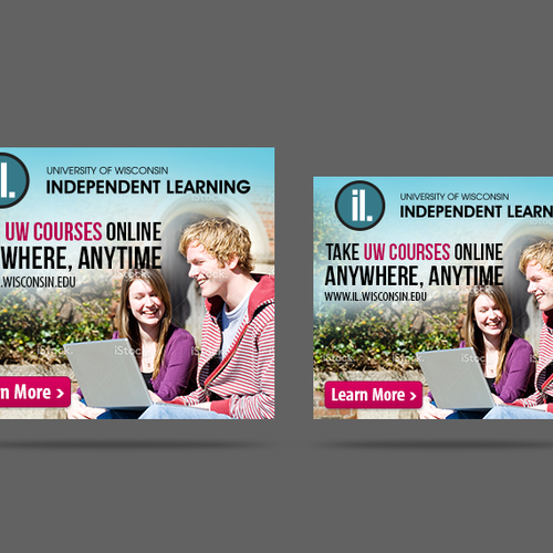 Create web banners for University of Wisconsin Independent Learning Design by T Creative