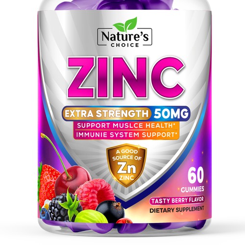 Tasty Zinc Gummies design needed for Nature's Choice Ontwerp door ✝DeSiGnEr✝JOHN