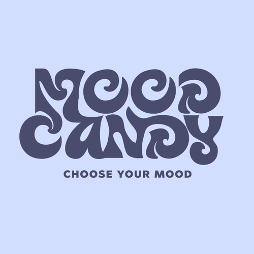 Logo for MOOD BOOSTING supplment called MOOD CANDY Design by Birdmetry Studio