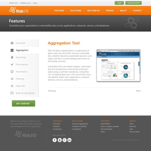 RiskIO needs a new website design Design by - julien -