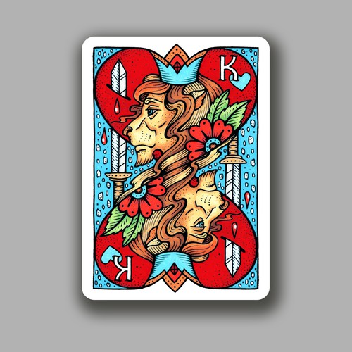 We want your artistic take on the King of Hearts playing card Design by Homo_Bohemian