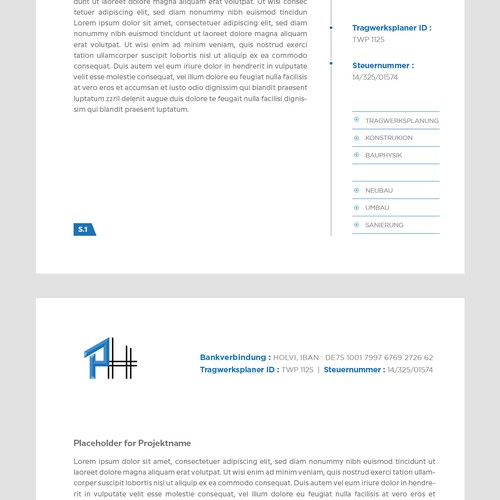 Word Template 2 Pages, PH Structural Engineering Design by Budiarto ™