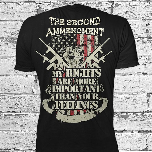 American flag gun themed tshirt Tshirt contest