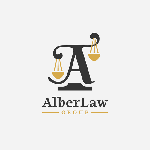 Law office firm logo keep Alber Law separate it looks better Design by Muthanna Saqr