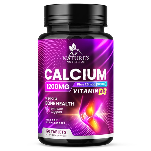 Calcium Plus Vitamin D3 Design Needed for Nature's Nutrition Design réalisé par Davi Giolo ★