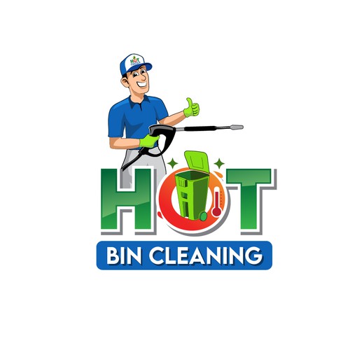 Hot Bins Cleaning - Trash Can Cleaning Design by Gula Jawa