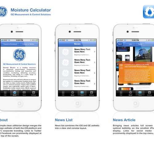 Design di Create iPhone app design for GE Measurement & Control Solutions! di paulknight