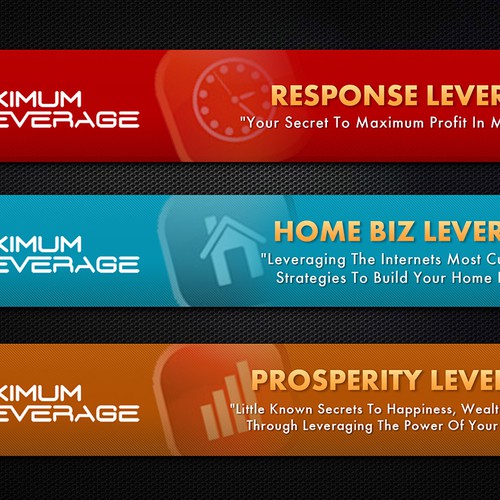 Maximum Leverage needs a new banner ad Design by LireyBlanco