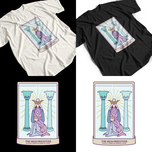 Vintage Tarot T-shirt - High Priestess