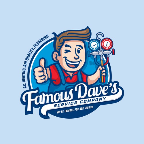 コンペ「Famous Dave's Service Company Logo」のデザイン by dannyovalさん 