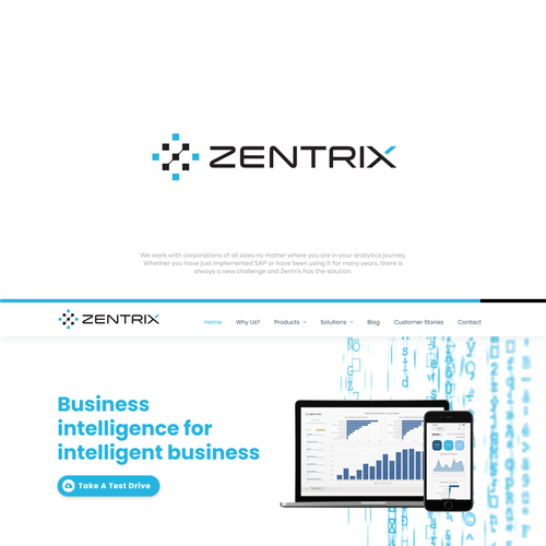 Logo for IT Company called Zentrix Design por adwar std.