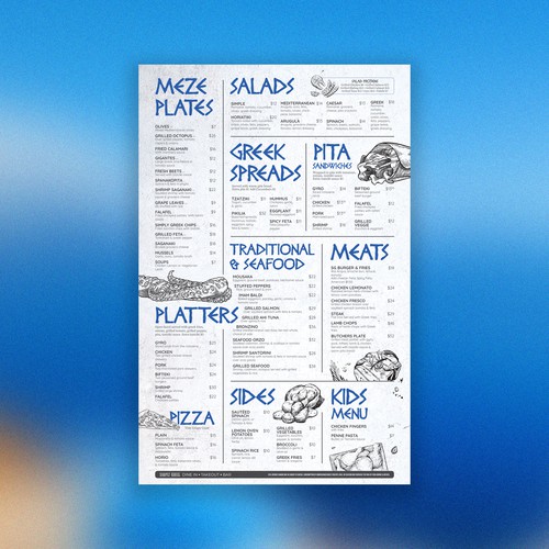 Redesign Menu for Greek Restaurant Design by Avem Noctis