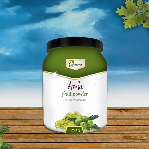 Amla Fruit Powder Label Design by Heart Favorite Designs