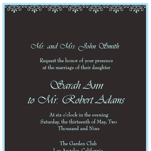 Letterpress Wedding Invitations Design by SP Design