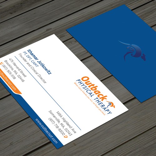 Business card for 2 clinic physical therapy office Design by Taaiebah