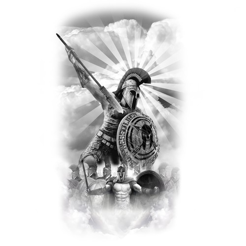 Spartan Tattoo Design by melihyalin