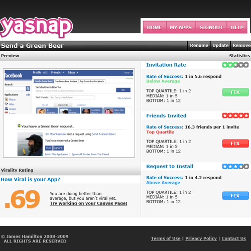 Social networking site needs 2 key pages デザイン by Hamilton
