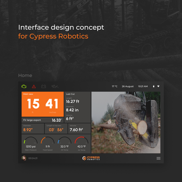 Design by Ivan Fresh titled "Industrial Interface design concept"