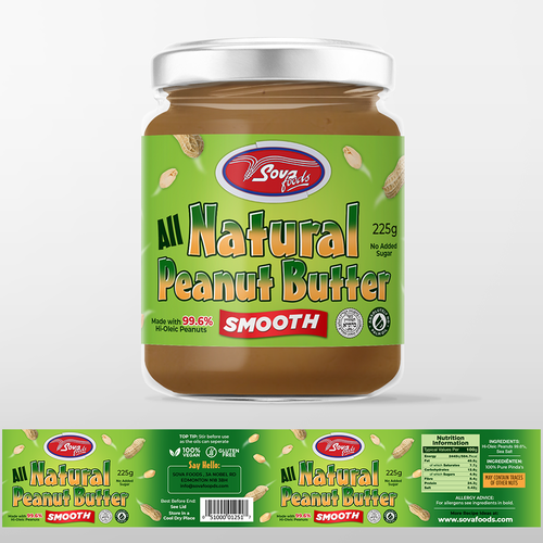 design a modern label for a New all natural peanut butter Design by TypeF Design