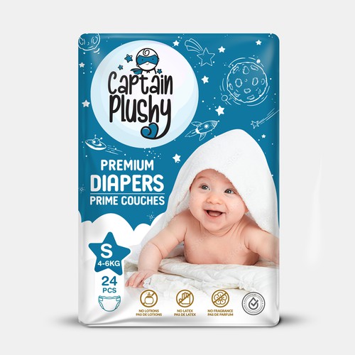 Packaging for playful baby diapers brand Design by Rajith Shantha