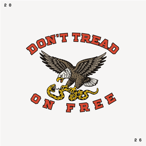 "Traditional Americana Don't Tread on Free Hat Design" winning Logo design
