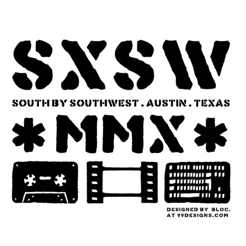 Design Official T-shirt for SXSW 2010  Design by bloc.