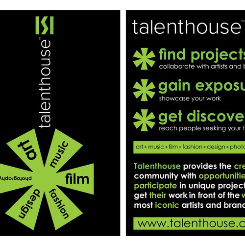 Design di Designers: Get Creative! Flyer for Talenthouse... di Grandnagus69