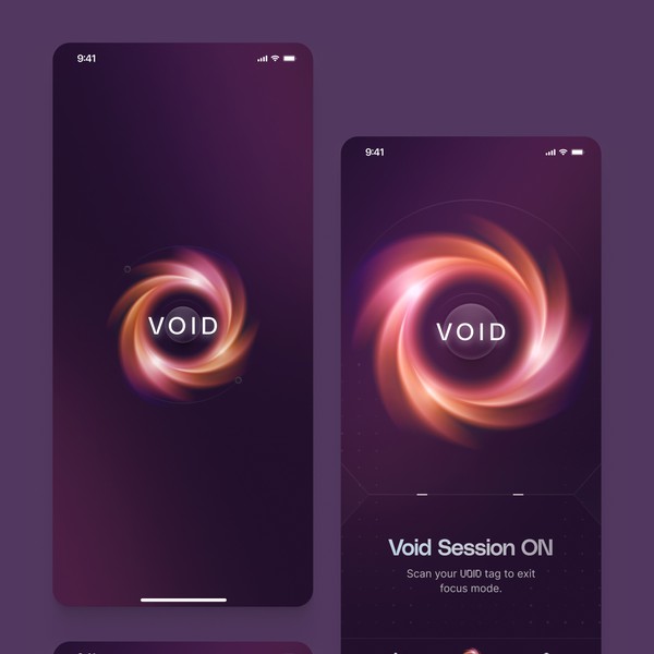 Design by underground182 titled "Dark themed focus session iOS app"