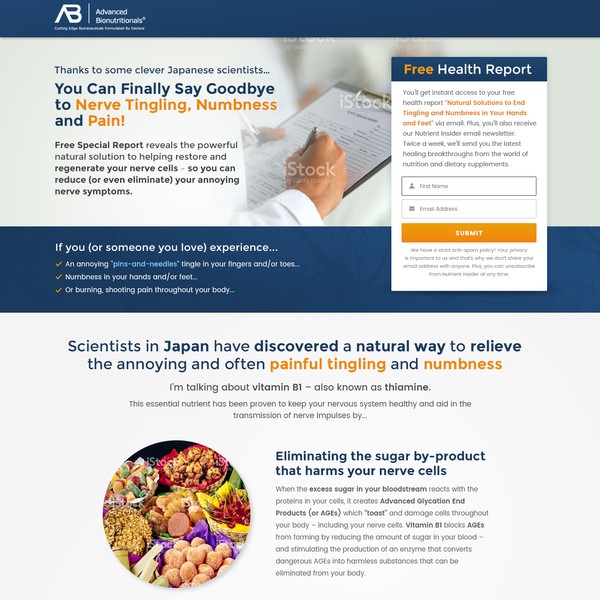 custom page design for a marketing campaign