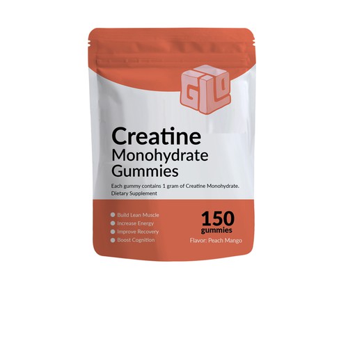 Bag Design for Creatine Monohydrate Gummy brand Design by Studio C7