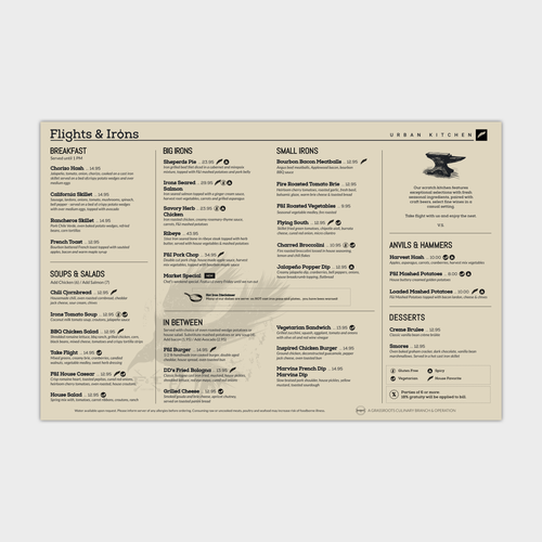 Refresh Menu Design for Local Wood Fired Kitchen Design by Federico Mohnen