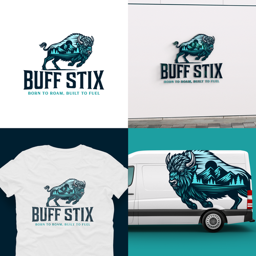 Buff Stix...Lean, Delicious, Buffalo Strong. Design by Brazuca Studio