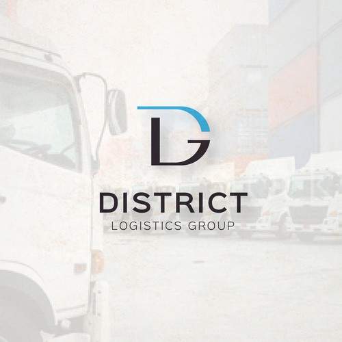 District Logistics Group logo, for automotive transport company Design by CreativeJAC