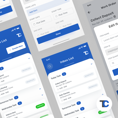 Clean and modern business app design Design by RFNco