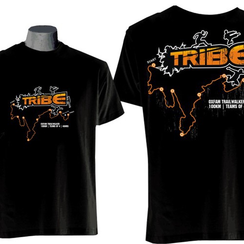 Tribe Team t-shirt design needed for the Oxfam Trailwalker - 100km | Teams of 4 | 48hrs! デザイン by bonestudio™