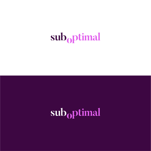 Logo design for a substack/newsletter: "suboptimal" Design by hoGETz