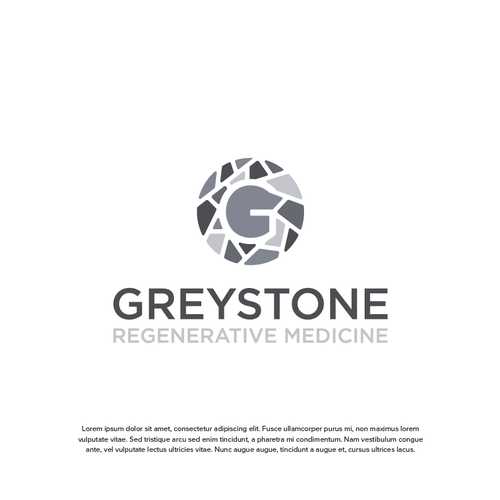 I like the lettering of Greystone here.  And then below Greystone a grey, stone-like structure with mortar or joints in  Design réalisé par idgn16